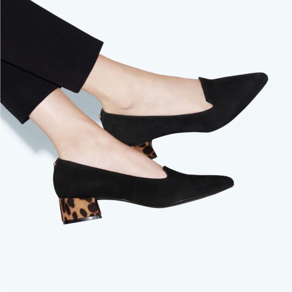 Anne Klein Kimbra Leopard Block Heel Loafers